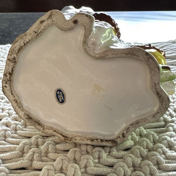 Vintage small ceramic made in Japan cute 5” mom and baby owl in tree planter‎ - Picture 6 of 11